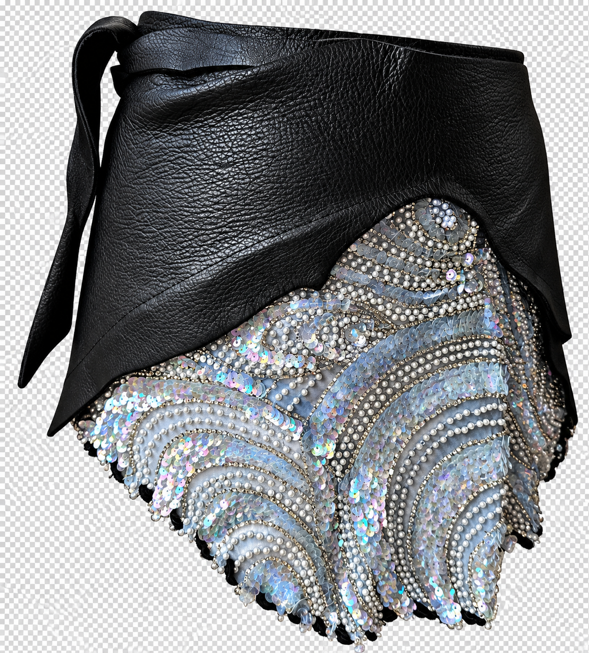 The Black Leather Sarong Belt