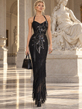 Vintage Sequin Evening Dress