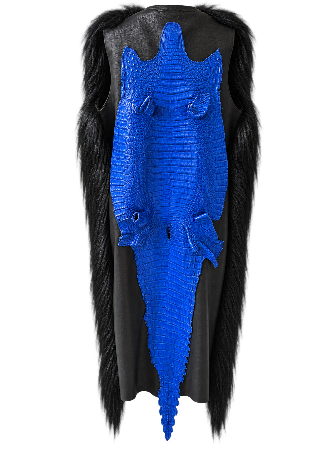 Jagger vest - cobalt blue alligator back