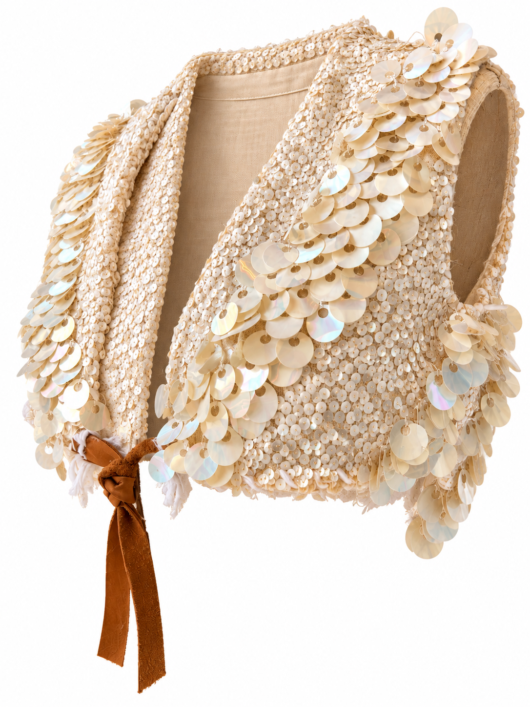 The Vintage White Sequin Bolero