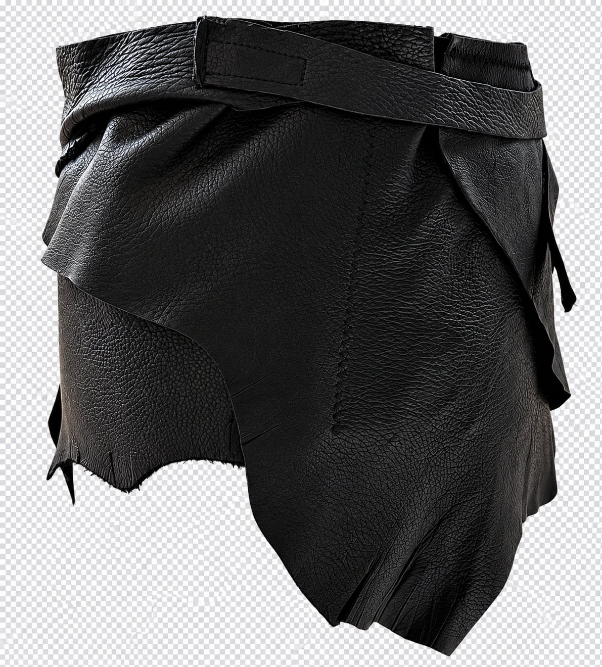 The Black Leather Sarong Belt