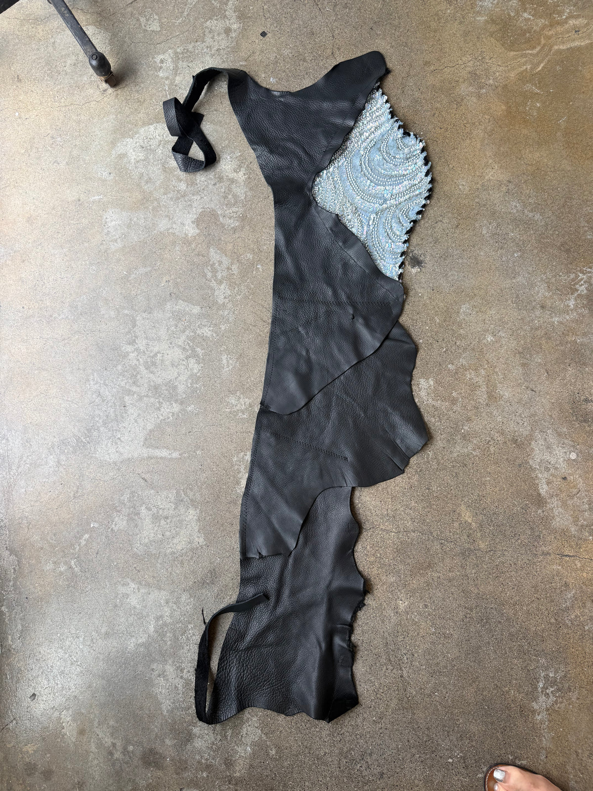 The Black Leather Sarong Belt