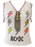 AC/DC Lightning Bolts — Reworked Vintage Tee