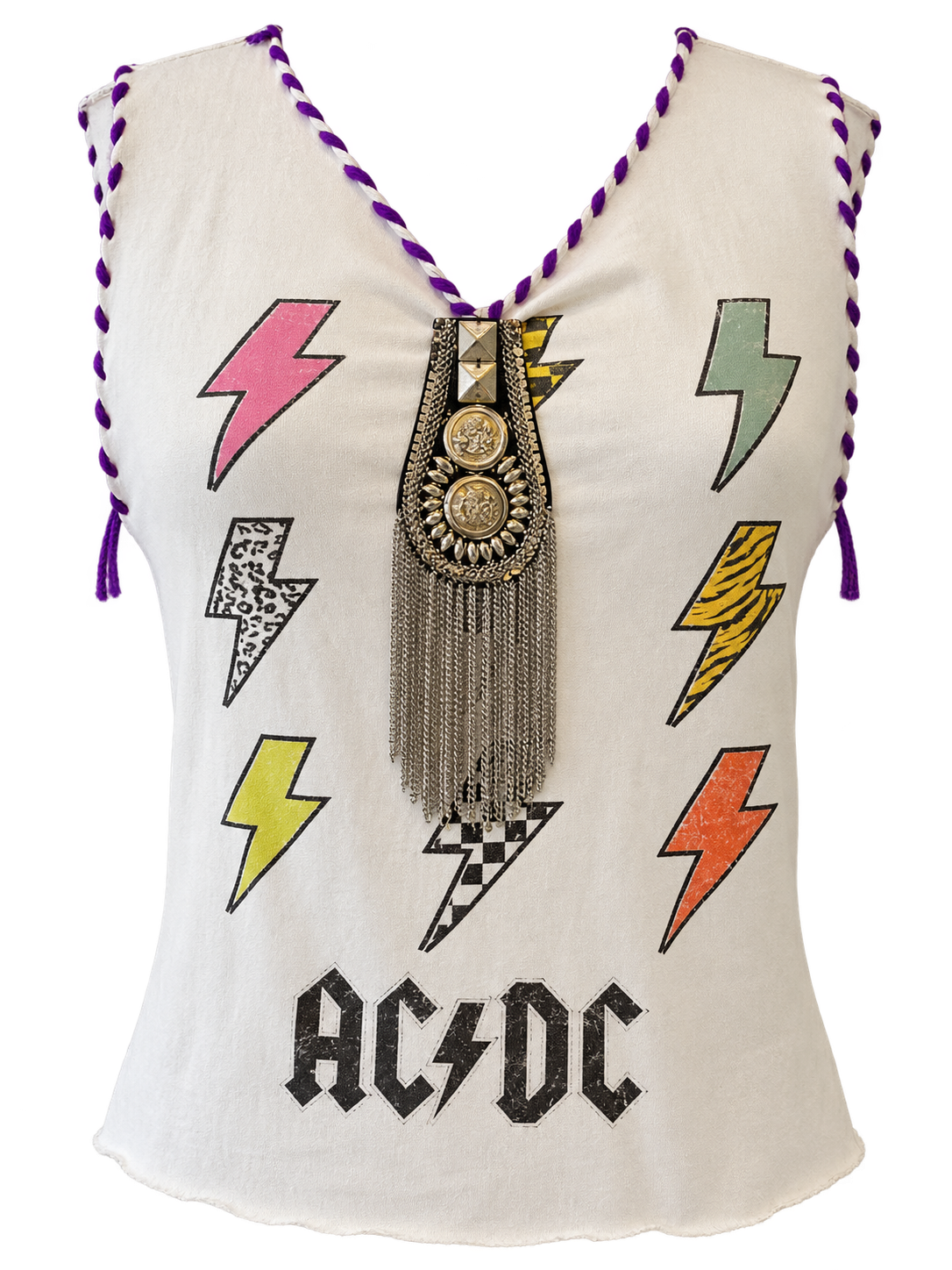 AC/DC Lightning Bolts — Reworked Vintage Tee