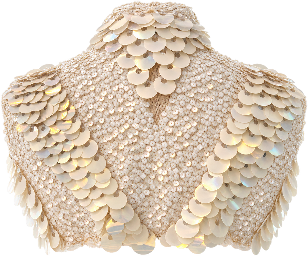 The Vintage White Sequin Bolero
