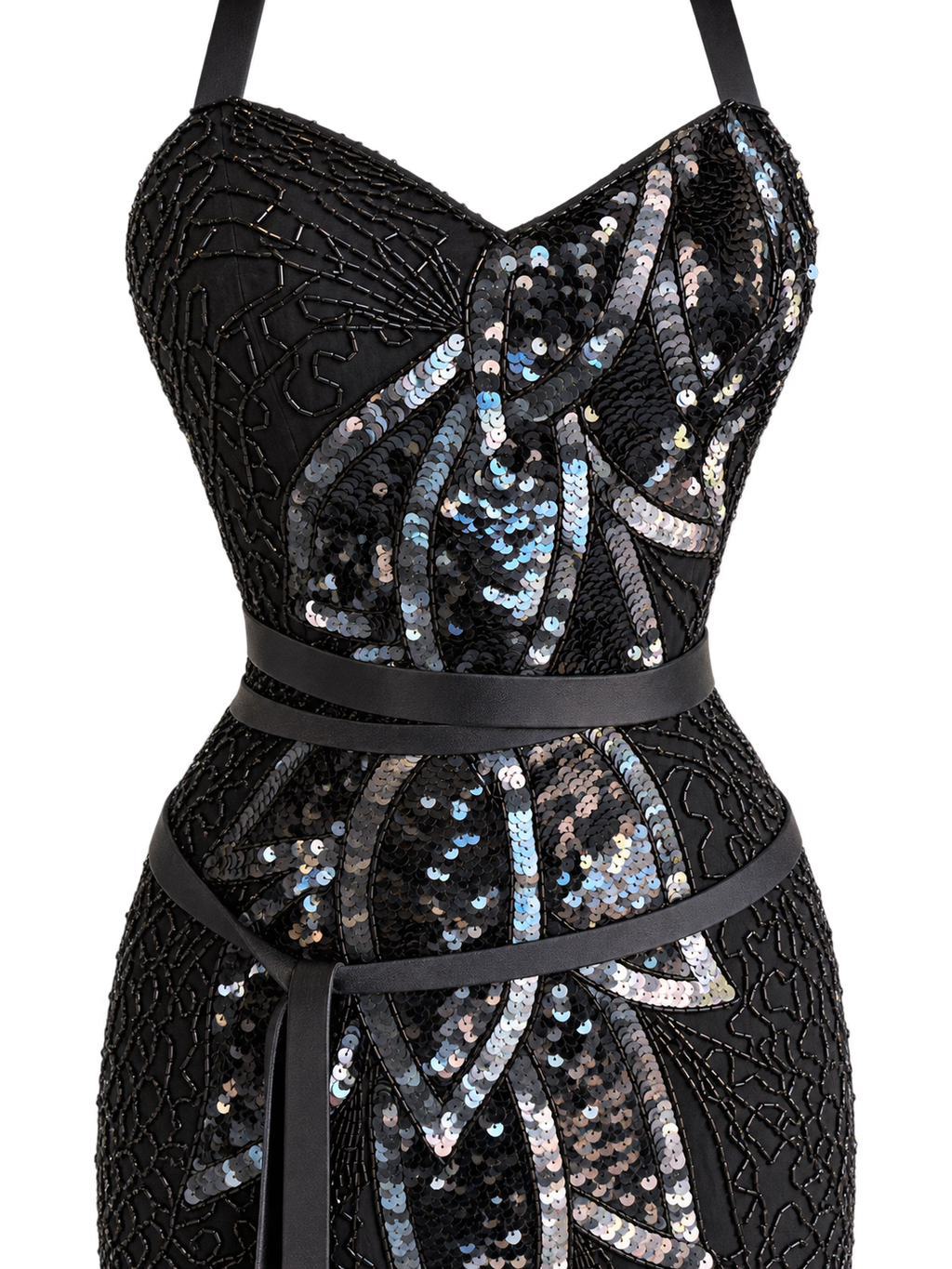 Vintage Sequin Evening Dress
