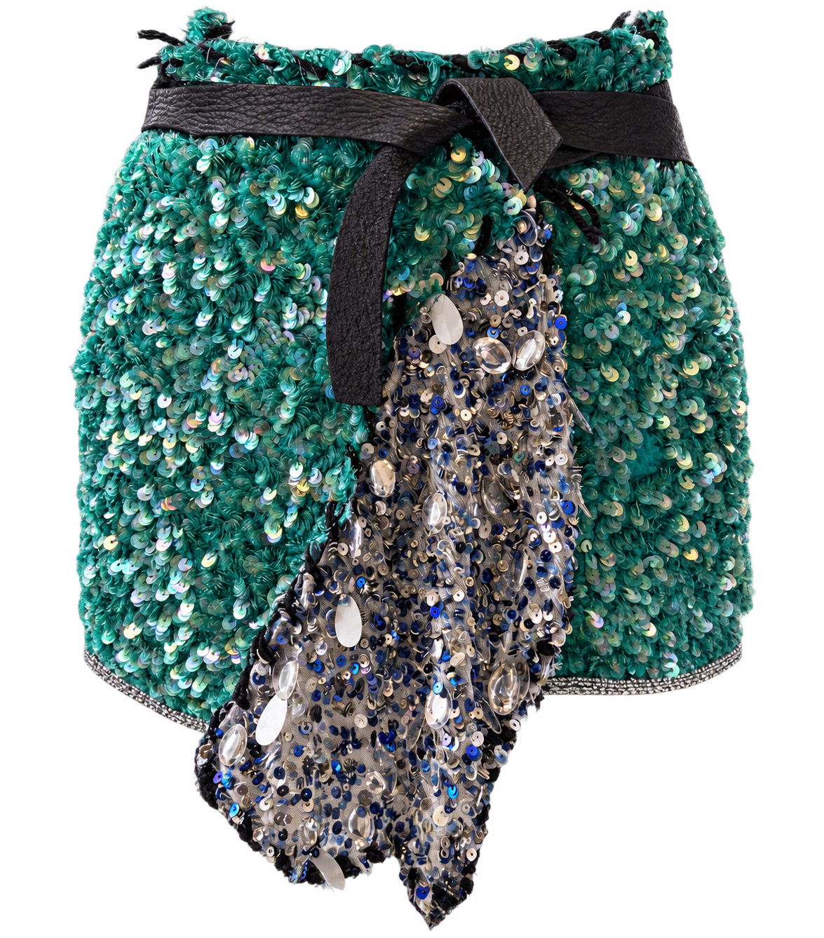 Mermaid Skirt - front with embellished jeweled panel