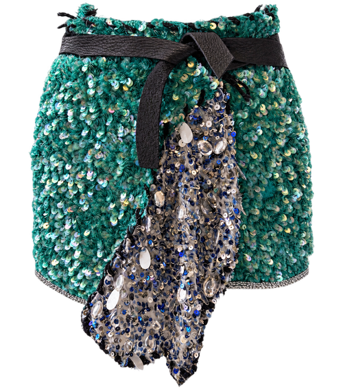 Mermaid Skirt - front with embellished jeweled panel