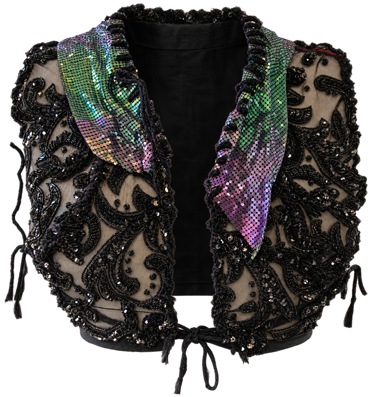 The Vintage Beaded Black Bolero