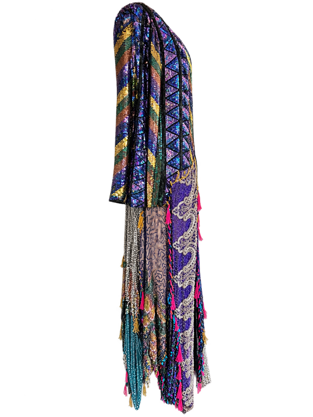 Jewel Tone Multi-Sequin Vintage Duster