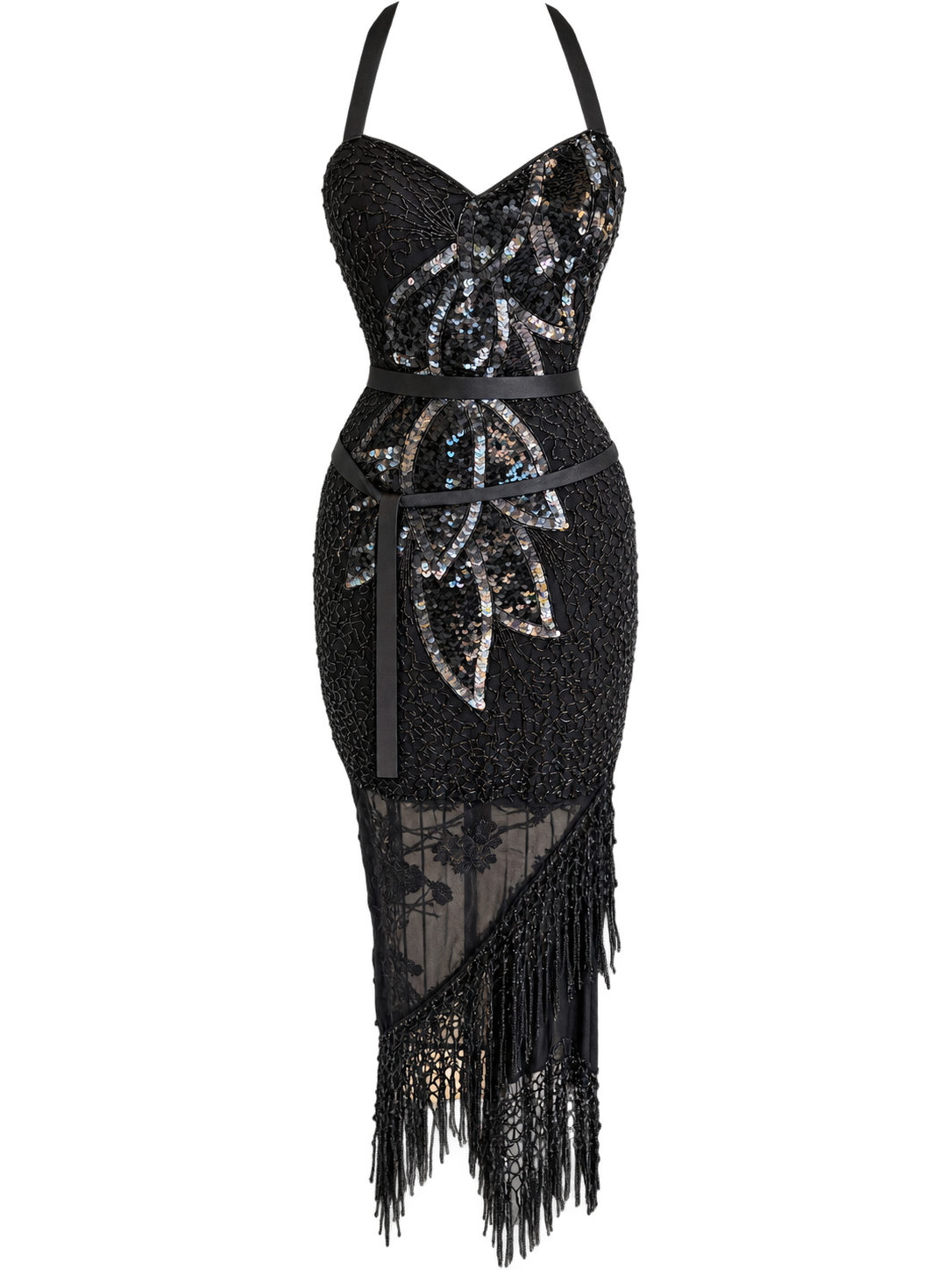 Vintage Sequin Evening Dress