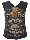 Vintage Johnny Cash Man in Black Tee — Backstage